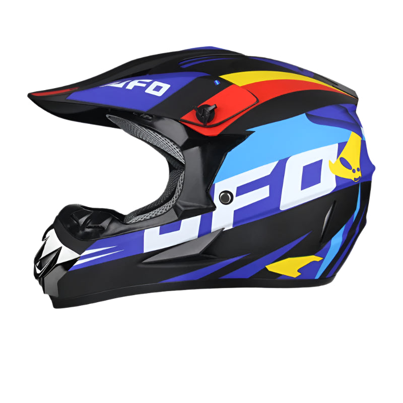 Off-Road Motocross Blue Black DOT Riding Motorcycle Helmet