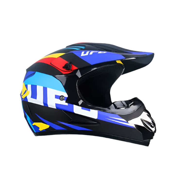 Off-Road Motocross Blue Black DOT Riding Motorcycle Helmet